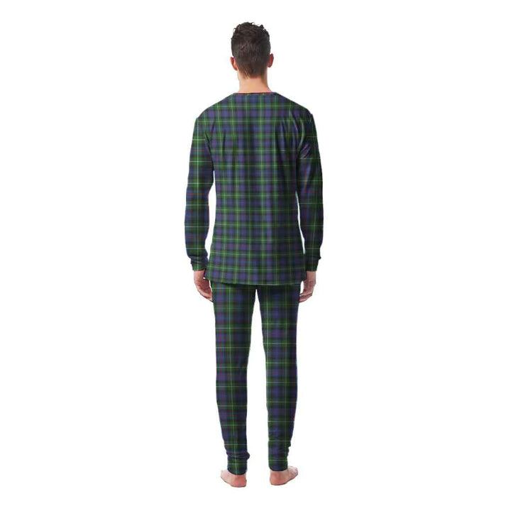 Scottish MacKenzie Modern Clan Tartan Pajama Set Men Back Side Tartan Plaid