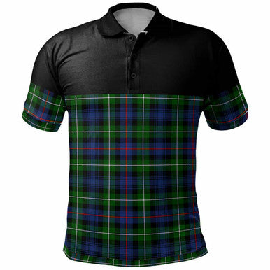 Scottish MacKenzie Modern Clan Tartan Polo Shirt - Horizontal Style Front Side Tartan Plaid