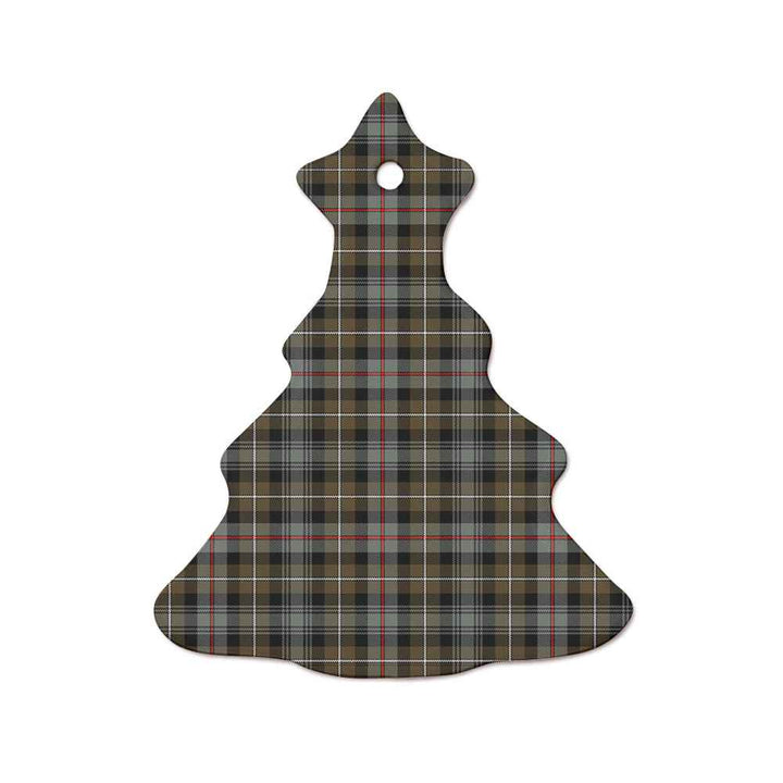 Scottish MacKenzie Weathered Clan Tartan Ceramic Ornament  Tree Shape Tartan Plaid