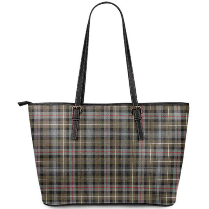 Scottish MacKenzie Weathered Clan Tartan Leather Tote Tartan Plaid