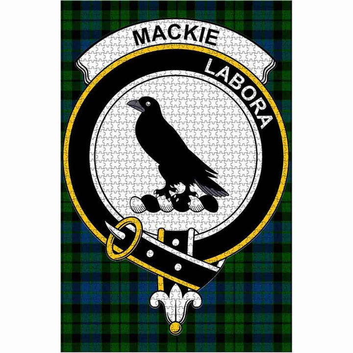 Scottish MacKie Clan Crest Tartan Jigsaw Puzzle 1