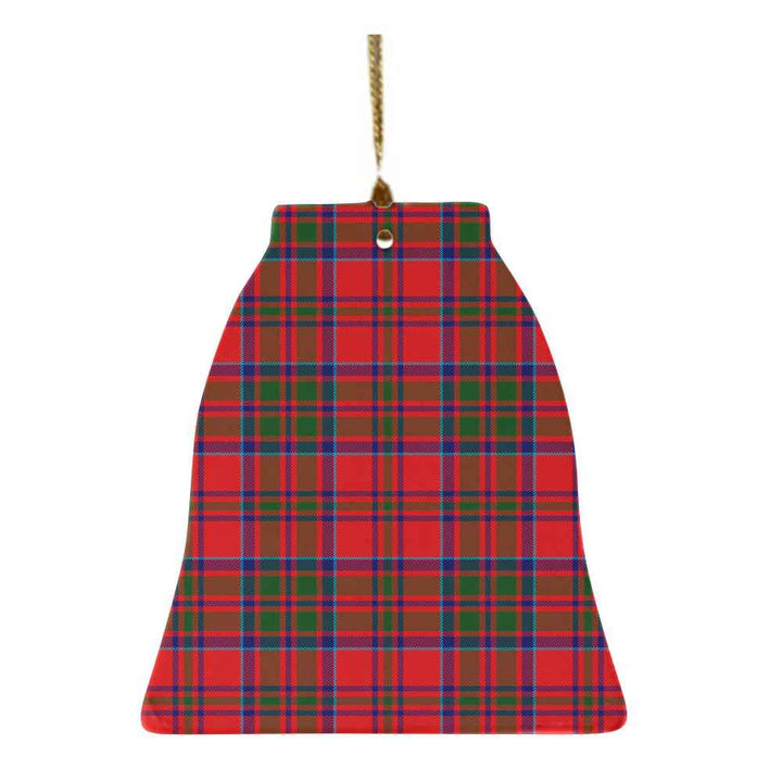 Scottish MacKillop Clan Tartan Ceramic Ornament Bell Shape Tartan Plaid