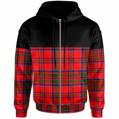 Scottish MacKillop Clan Tartan Hoodie - Horizontal Style Zip Tartan Plaid