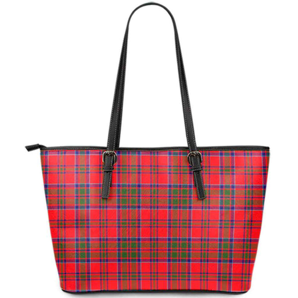 Scottish MacKillop Clan Tartan Leather Tote Tartan Plaid