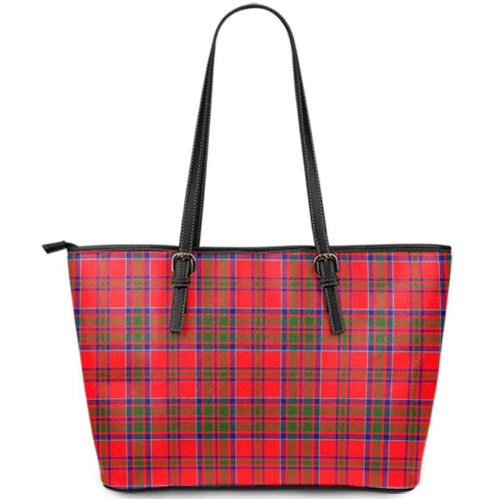 Scottish MacKillop Clan Tartan Leather Tote Tartan Plaid