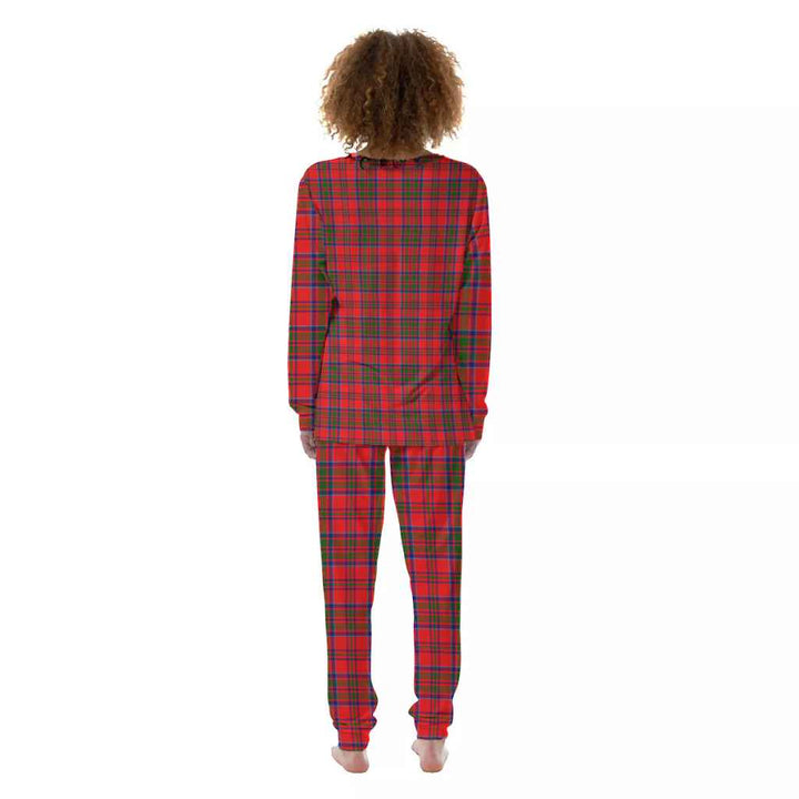 Scottish MacKillop Clan Tartan Pajama Set Women Back Side Tartan Plaid