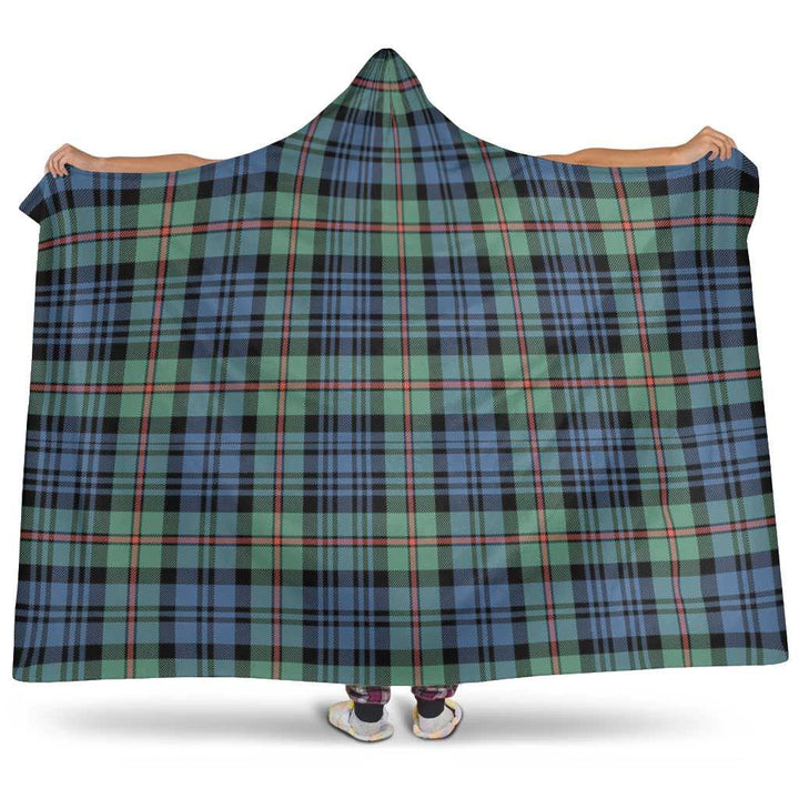 Scottish MacKinlay Ancient Clan Tartan Hooded Blanket Tartan Plaid 1