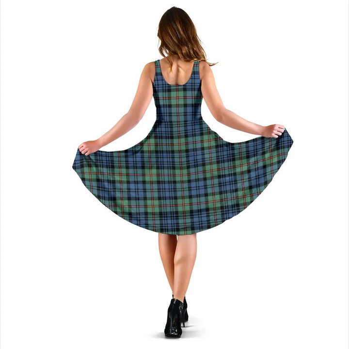 Scottish MacKinlay Ancient Clan Tartan Women Midi Dress
