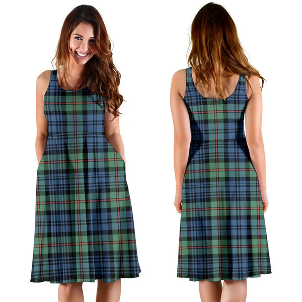 Scottish MacKinlay Ancient Clan Tartan Women Midi Dress