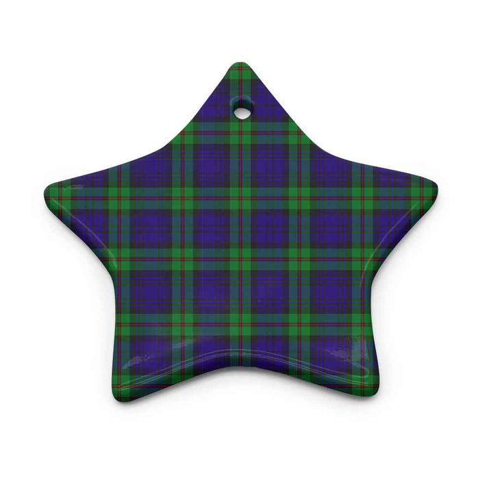 Scottish MacKinlay Modern Clan Tartan Ceramic Ornament Star Shape Tartan Plaid