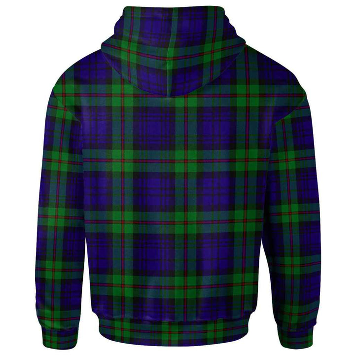 Scottish MacKinlay Modern Clan Tartan Hoodie Back Side Tartan Plaid