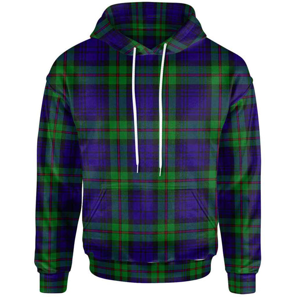 Scottish MacKinlay Modern Clan Tartan Hoodie Front Side Tartan Plaid
