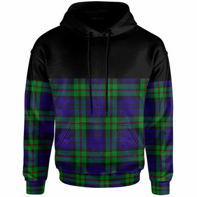 Scottish MacKinlay Modern Clan Tartan Hoodie - Horizontal Style Front Side Tartan Plaid