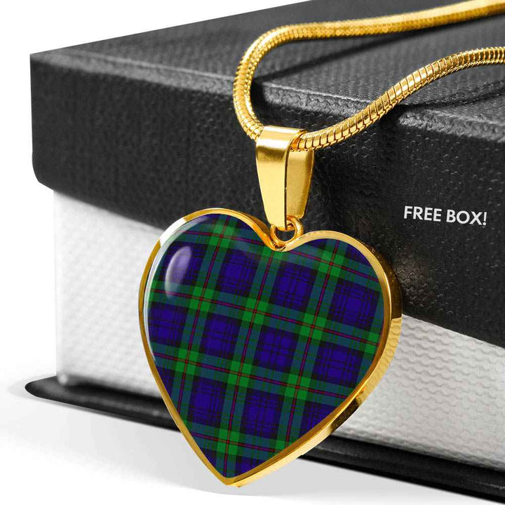 Scottish MacKinlay Modern Clan Tartan Necklace Heart Tartan Plaid 6