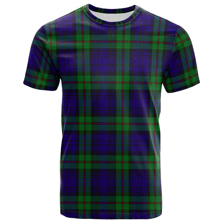 Scottish MacKinlay Modern Clan Tartan T-Shirt Front Side Tartan Plaid