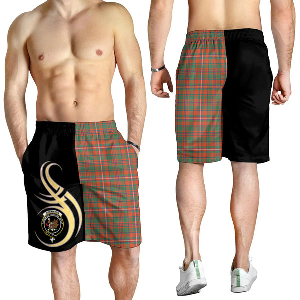 Scottish MacKinnon Ancient Clan Crest Tartan Believe in Me Men's Shorts