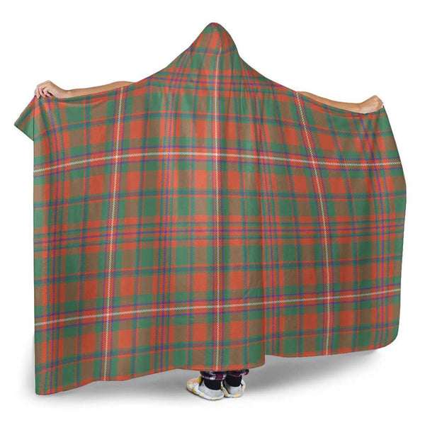 Scottish MacKinnon Ancient Clan Tartan Hooded Blanket Tartan Plaid 2