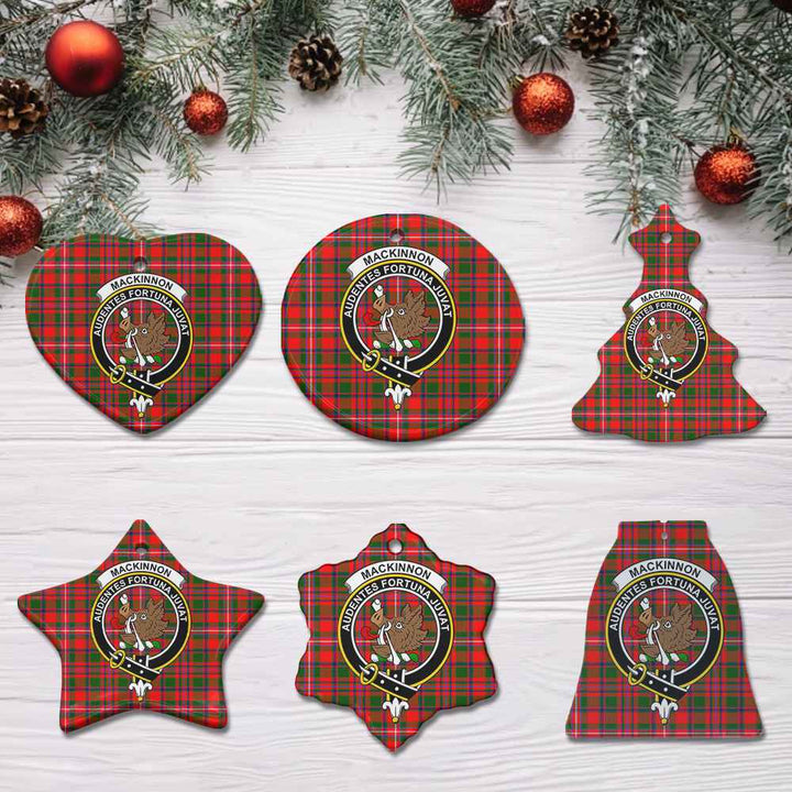 Scottish MacKinnon Clan Crest Tartan Ceramic Ornament All Tartan Plaid
