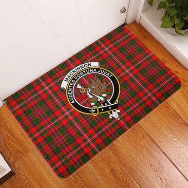 Scottish MacKinnon Clan Crest Tartan Door Mat Tartan Plaid 3