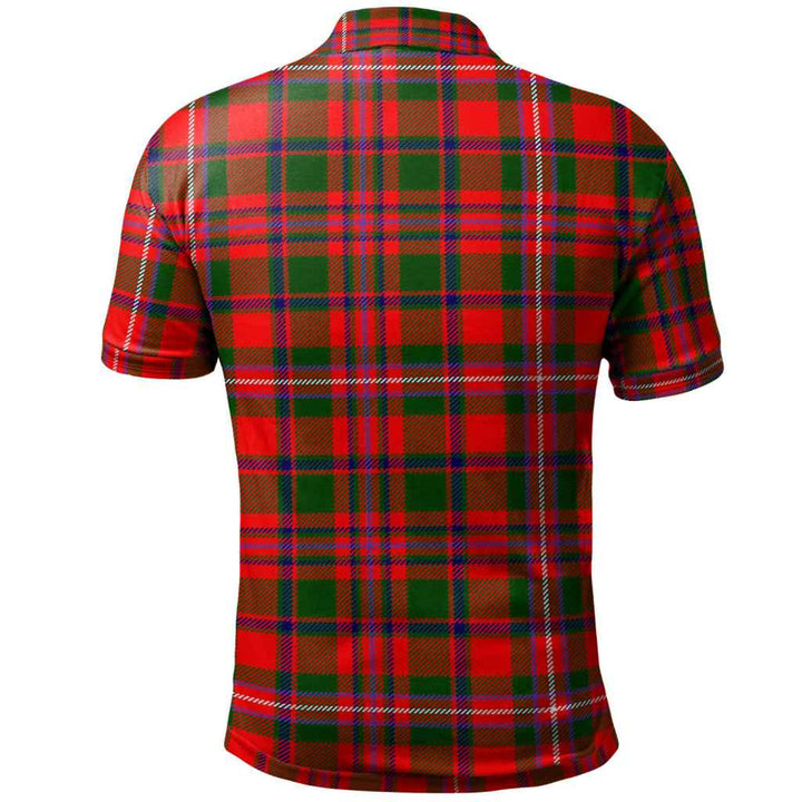 Scottish MacKinnon Clan Crest Tartan Polo Shirt Back Side Tartan Plaid