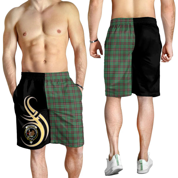 Scottish MacKinnon Hunting Ancient Clan Crest Tartan Believe in Me Men's Shorts