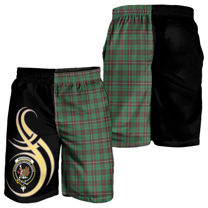 Scottish MacKinnon Hunting Ancient Clan Crest Tartan Believe in Me Men's Shorts