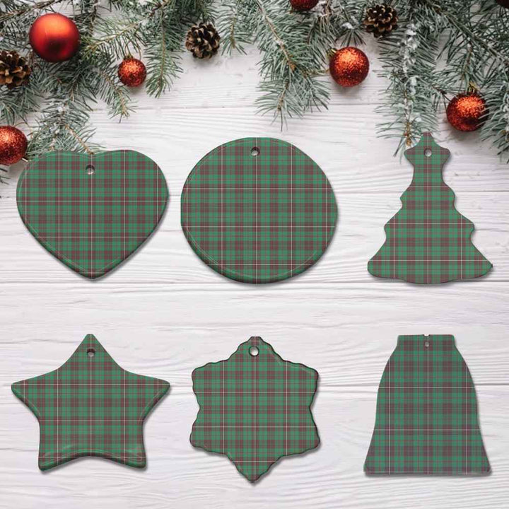 Scottish MacKinnon Hunting Ancient Clan Tartan Ceramic Ornament All Tartan Plaid