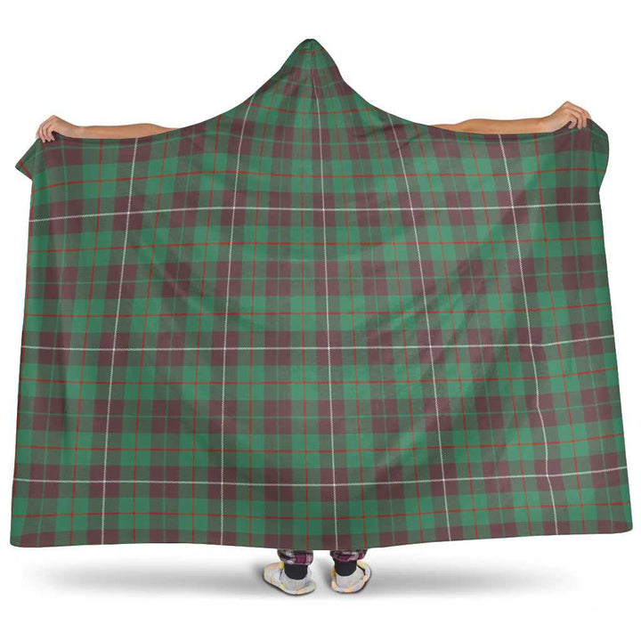 Scottish MacKinnon Hunting Ancient Clan Tartan Hooded Blanket Tartan Plaid 1