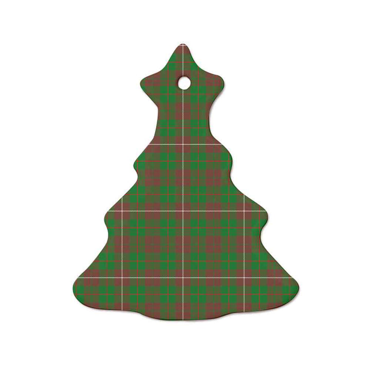 Scottish MacKinnon Hunting Modern Clan Tartan Ceramic Ornament  Tree Shape Tartan Plaid