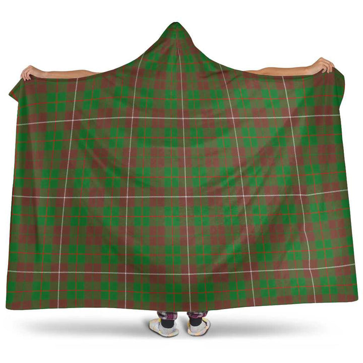 Scottish MacKinnon Hunting Modern Clan Tartan Hooded Blanket Tartan Plaid 1