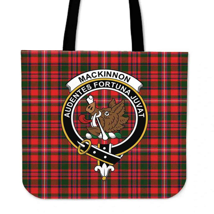 Scottish MacKinnon Modern Clan Crest Tartan Tote Bag Tartan Plaid