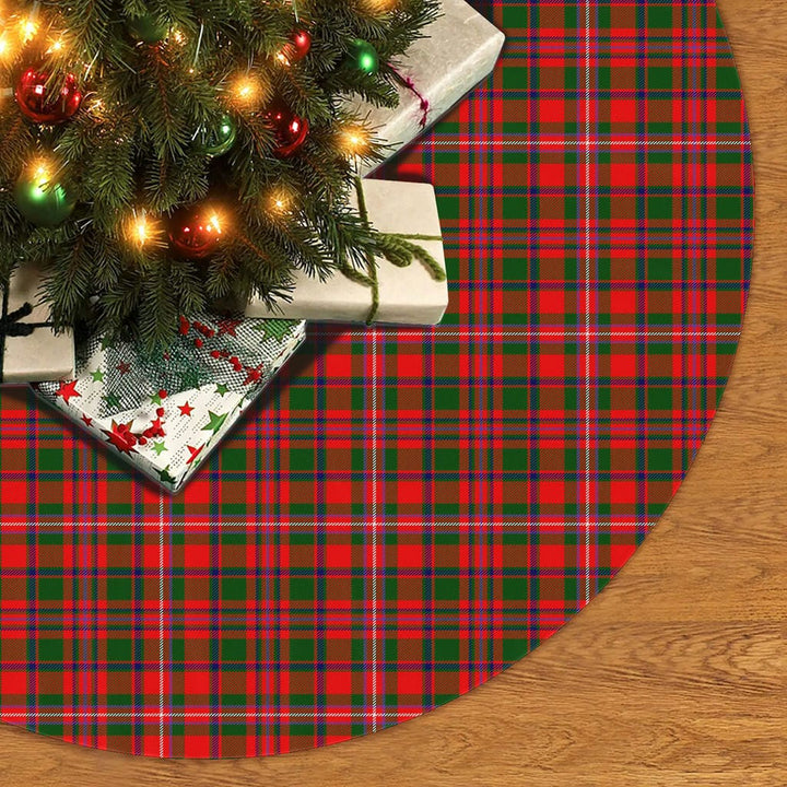 Scottish MacKinnon Modern Clan Tartan Christmas Tree Skirt No Tassels 2 Tartan Plaid