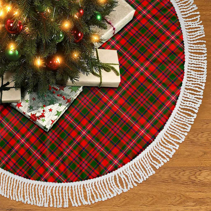 Scottish MacKinnon Modern Clan Tartan Christmas Tree Skirt Tassels 2 Tartan Plaid