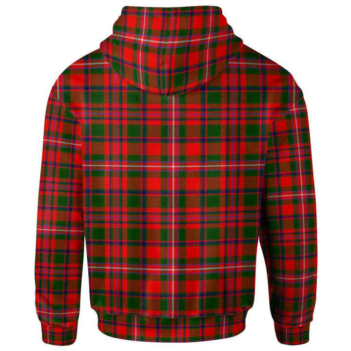 Scottish MacKinnon Modern Clan Tartan Hoodie Back Side Tartan Plaid