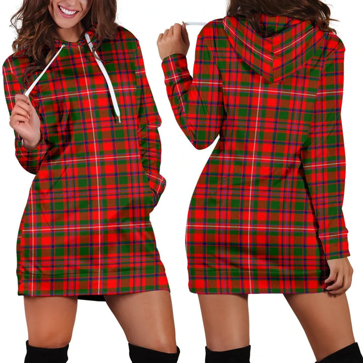 Scottish MacKinnon Modern Clan Tartan Hoodie Dress