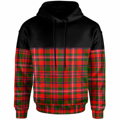Scottish MacKinnon Modern Clan Tartan Hoodie - Horizontal Style Front Side Tartan Plaid