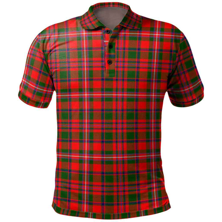 Scottish MacKinnon Modern Clan Tartan Polo Shirt Front Side Tartan Plaid