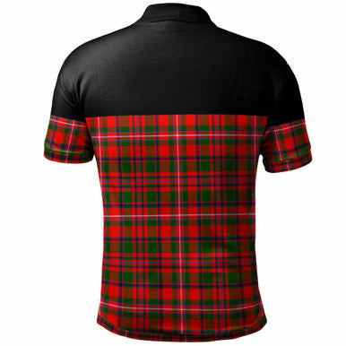 Scottish MacKinnon Modern Clan Tartan Polo Shirt - Horizontal Style Back Side Tartan Plaid