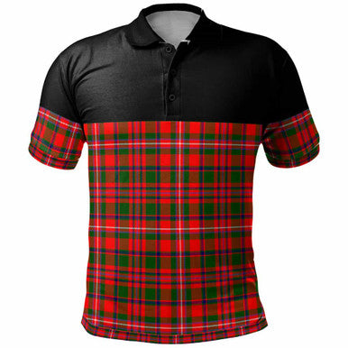 Scottish MacKinnon Modern Clan Tartan Polo Shirt - Horizontal Style Front Side Tartan Plaid