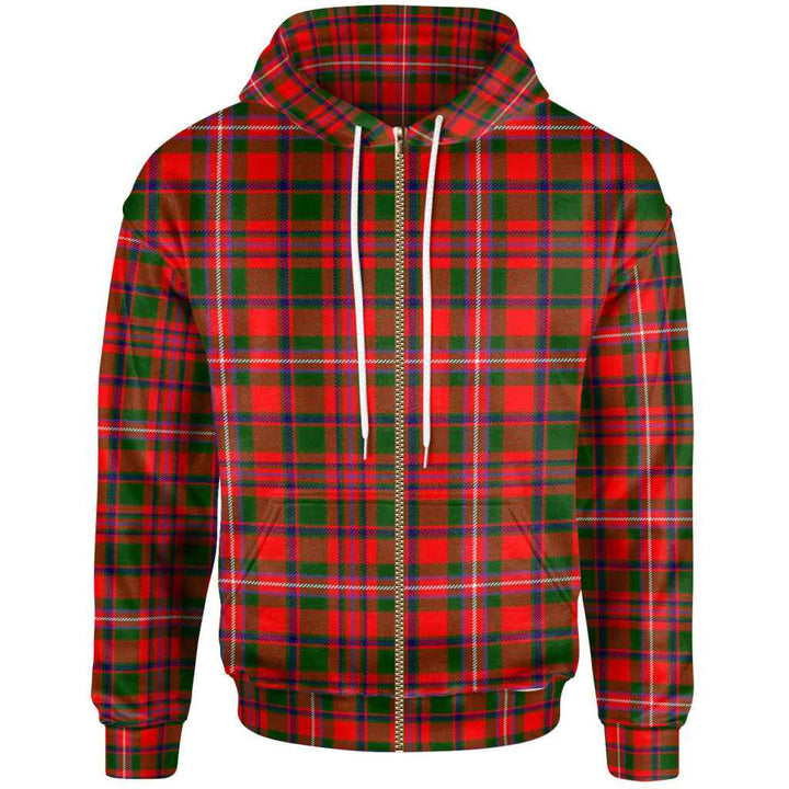 Scottish MacKinnon Modern Clan Tartan Hoodie Zip Tartan Plaid