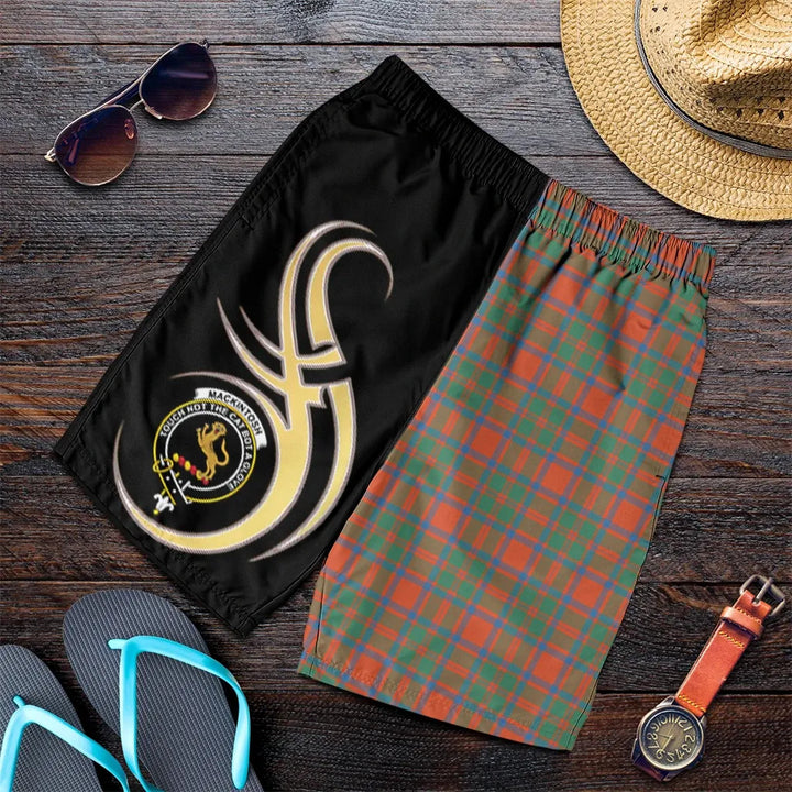 Scottish MacKintosh Ancient Clan Crest Tartan Believe in Me Men's Shorts