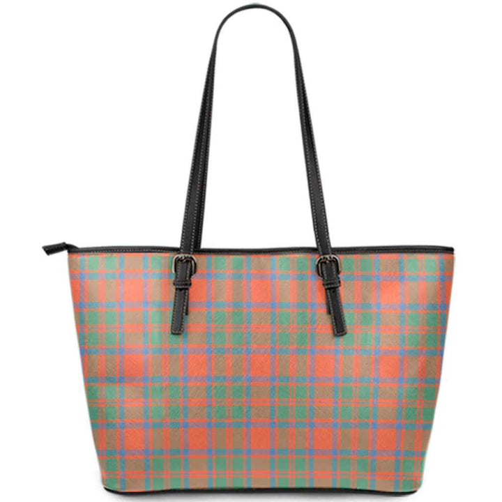 Scottish MacKintosh Ancient Clan Tartan Leather Tote Tartan Plaid
