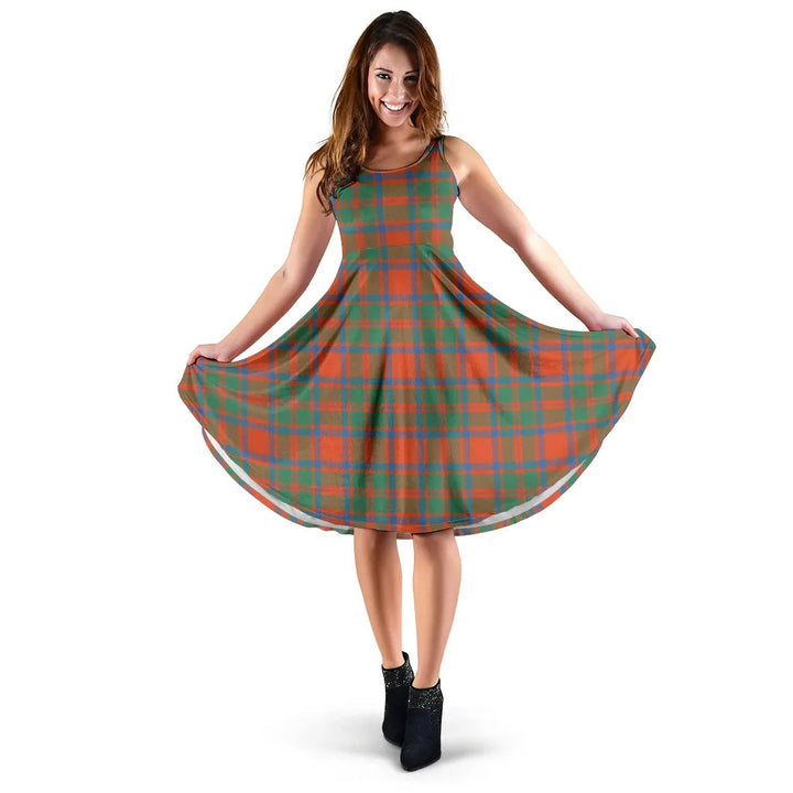 Scottish MacKintosh Ancient Clan Tartan Women Midi Dress
