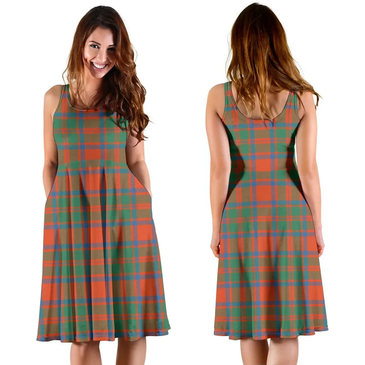 Scottish MacKintosh Ancient Clan Tartan Women Midi Dress
