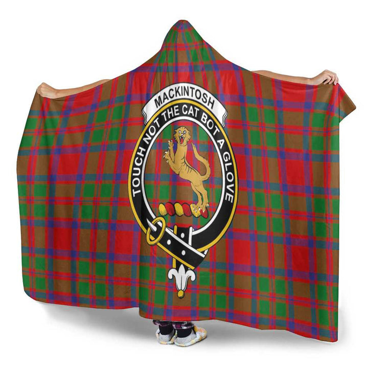 Scottish MacKintosh Clan Crest Tartan Hooded Blanket Tartan Plaid 3