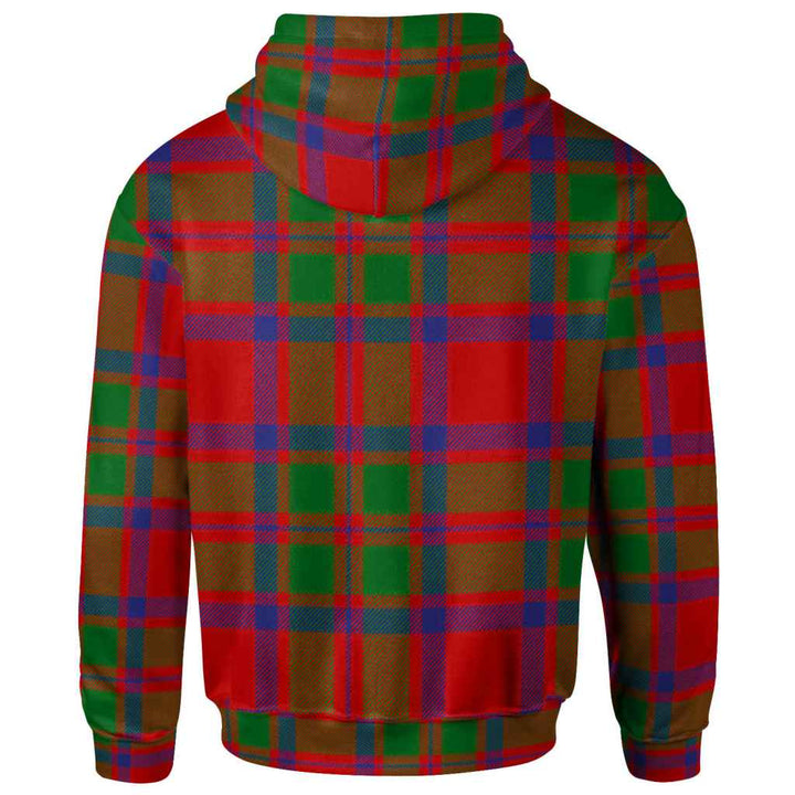 Scottish MacKintosh Clan Crest Tartan Hoodie Back Side Tartan Plaid