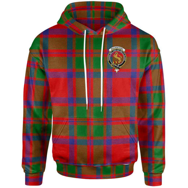Scottish MacKintosh Clan Crest Tartan Hoodie Front Side Tartan Plaid