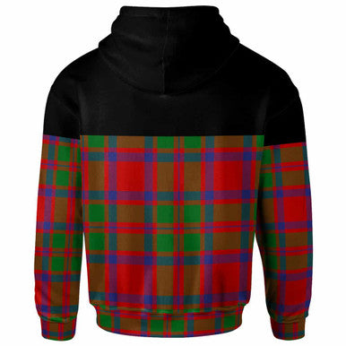 Scottish MacKintosh Clan Crest Tartan Hoodie - Horizontal Style Back Side Tartan Plaid