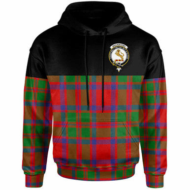 Scottish MacKintosh Clan Crest Tartan Hoodie - Horizontal Style Front Side Tartan Plaid