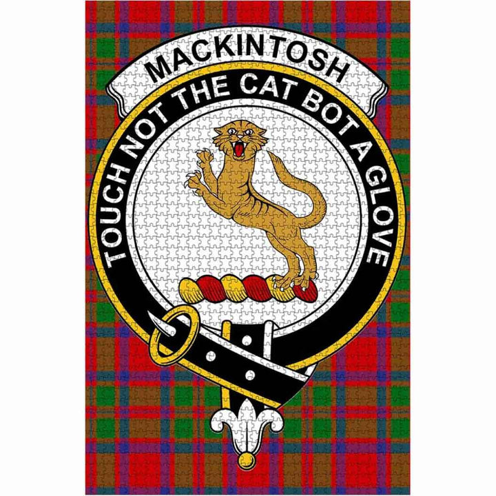 Scottish MacKintosh Clan Crest Tartan Jigsaw Puzzle 1